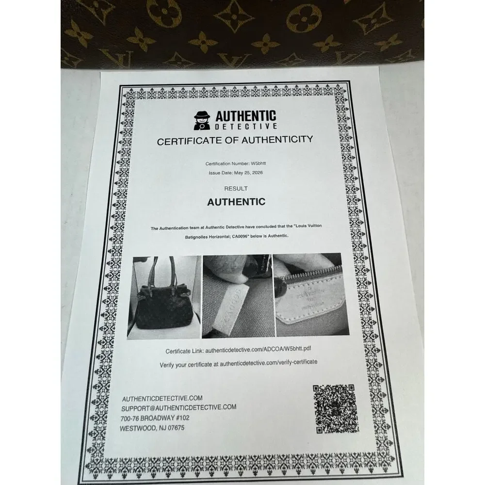 Louis Vuitton Batignolles Horizontal Monogram Tote Bag COA